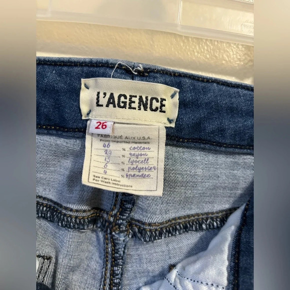 L’AGENCE Margot Jean Skinny High Rise Light Vintage Size 26 - Picture 8 of 15
